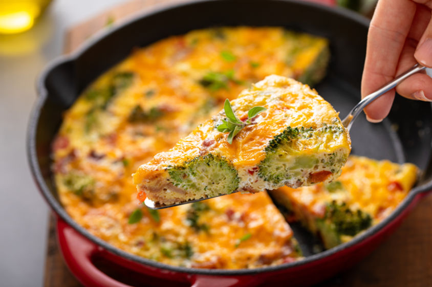 Brokolili Omlet için Malzemeler