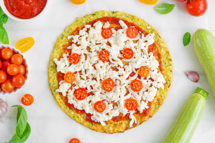 Diyet Kabak Pizza için Malzemeler